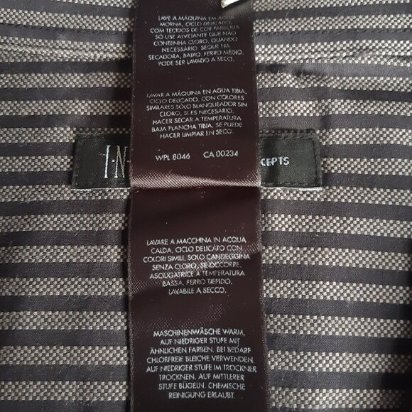 INC International Concepts SZ M Bengal Striped 100% Cotton Men's Button Up Shirt - Picture 11 of 15